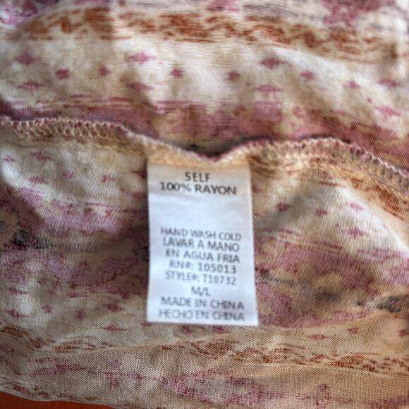 Savanna Jane SZ M/L Multicolor Boho Aztec Floral Embroidered Open Front Kimono - Picture 6 of 6
